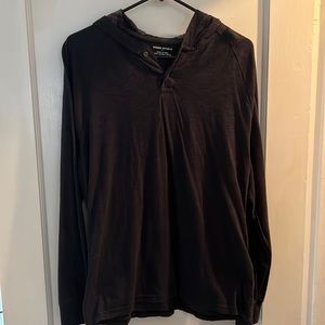 Navy men’s long sleeve with hood